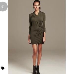 Banana Republic Wrap Dress, Dark Gray Green, M